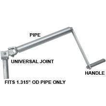 Barn Curtain &amp;amp; Accessories - Curtain Roll-up &amp; Drop Assemblies - Hand Crank Assemblies