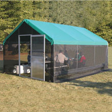 Tension Fabric Buildings - ClearSpan Screen Houses - 12'W x 18'L ClearSpan Screen House