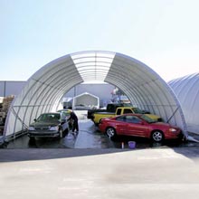 Hay Storage &amp;amp; Hay Tarps - Hay Storage Buildings - ClearSpan Freestanding Poly Building 20'W x 12'H x 36'L