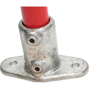 Barn Curtain &amp;amp; Accessories - Quik Klamp Pipe Fittings - Quik Klamp Railing Base Flange