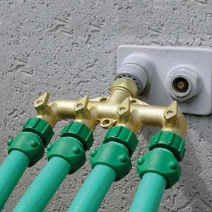Name not found - Name not found - Name not found - 4-Way Brass Manifold w/Shut-offs