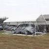 Tension Fabric Buildings - ClearSpan Carports - Small 9'H Carport w/White Cover