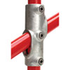 Tension Fabric Buildings - ClearSpan Building Accessories - Quick Klamp Pipe Fittings - Quik Klamp 30-45 Degree Adjustable Two Socket Crosses