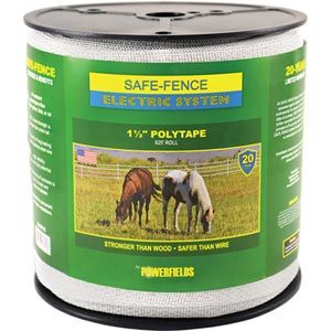 Safe-Fence 1-1/2 Polytape White - 200' Roll - FarmTek