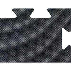 Choice 3' x 5' Black Rubber Ridge-Scraper Top Anti-Slip Safety Mat - 1/4  Thick