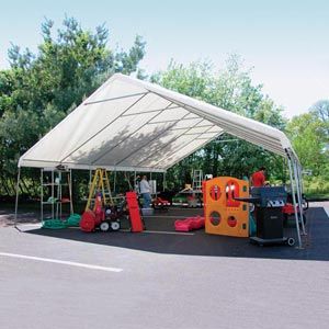 WeatherShield Giant Commercial Canopy 24'W x 40'L Tan FarmTek - Main Image