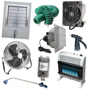 Extra Large Greenhouse Equipment Kit - Natural Gas - FarmTek