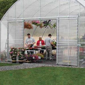 Series 500 Tall Greenhouse - 20'W x 24'L Double Layer w/Drop