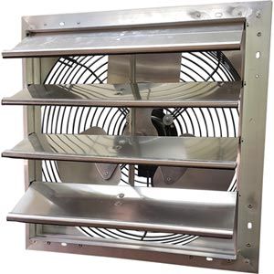 ValuTek Direct Drive Exhaust Fan w/Shutters 16