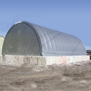 ClearSpan Pony Wall Building - 20'W x 16'H x 24'L Gray - FarmTek