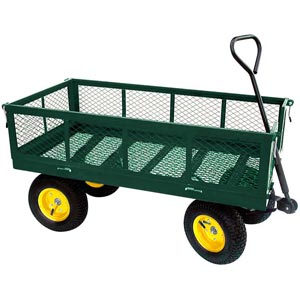  - Expanded Metal-Deck Wagon w/ Fold-Down Sides