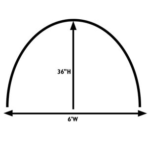 Row Cover Hoop - 72"W x 36"H