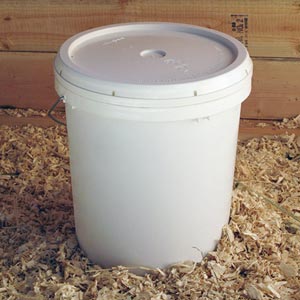 - White Utility Pail and Lid