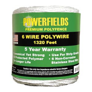 6 Wire Polywire 1,320' Roll - White