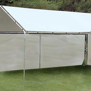 WeatherShield Portable White Canopy 20'L Side Panel