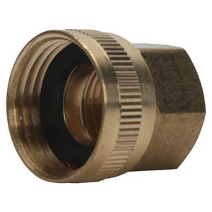Brass Hose Fitting 3/4" Swivel FGH x 1/2" FPT