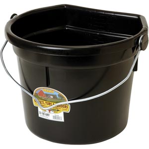 Flat-Back Black Bucket - 22 Quart