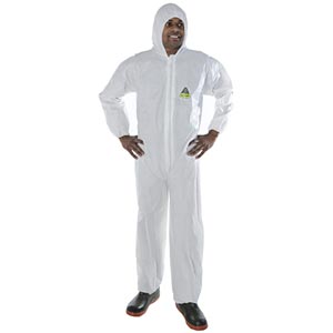 DEFENDER&#153; Disposable Coveralls w/Elastic Wrists, Ankles, and Hood - XXL