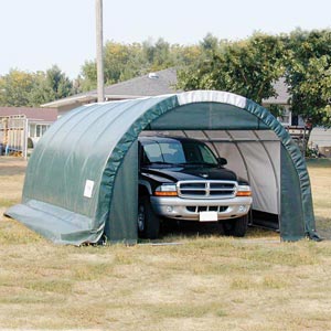 ClearSpan&#153; SolarGuard&#153; Storage Building - 12'W x 8'H x 20'L Round Style Green