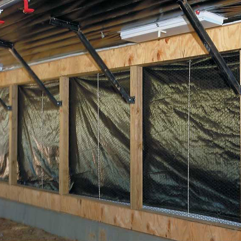 Polymax® 6 oz. Premium Black Silver Barn Curtain 81"W FarmTek