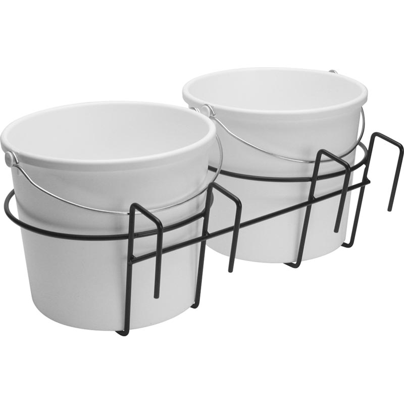 Double Bucket Holder Fits over 2" x 4" Wooden Fencing FarmTek