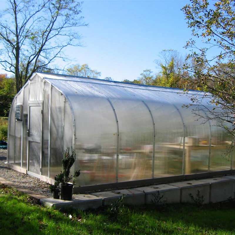 GrowSpan Gothic Pro Greenhouse System 26'W x 28'L Film & RollUp Sides Propane FarmTek