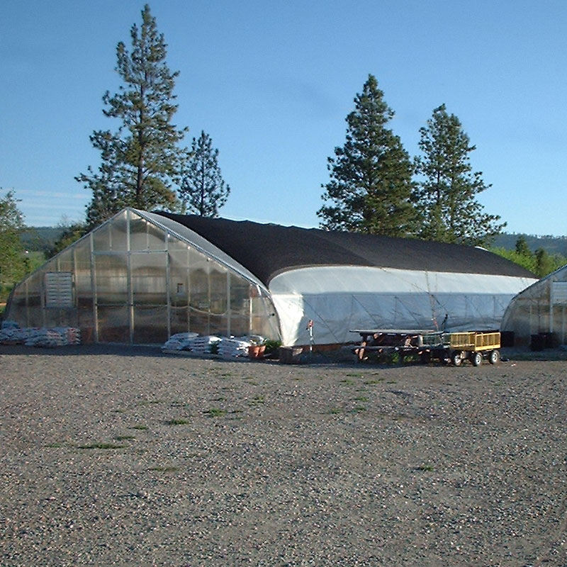 GrowSpan Gothic Pro Greenhouse System 20'W x 72'L Film & RollUp Sides Propane FarmTek