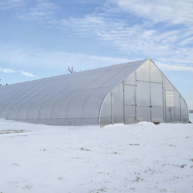 GrowSpan Gothic Pro Greenhouse System 26'W x 28'L Film & RollUp Sides Propane FarmTek