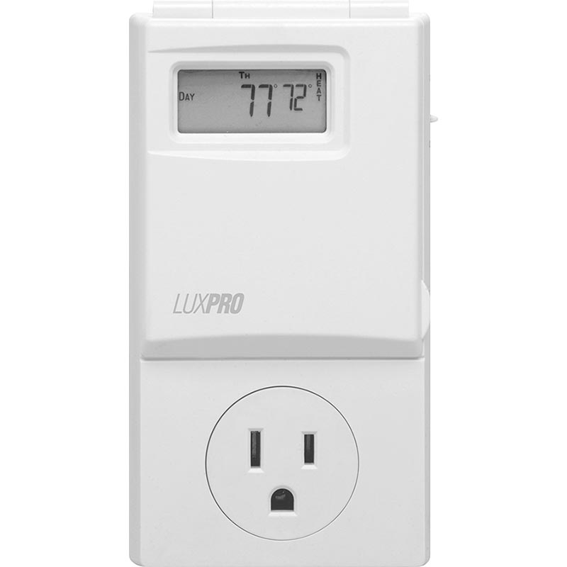 Luxpro Heating and Cooling Programmable Outlet Thermostat FarmTek
