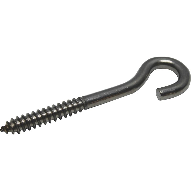 304 Stainless Steel Screw Hook 1/4" x 31/2" FarmTek